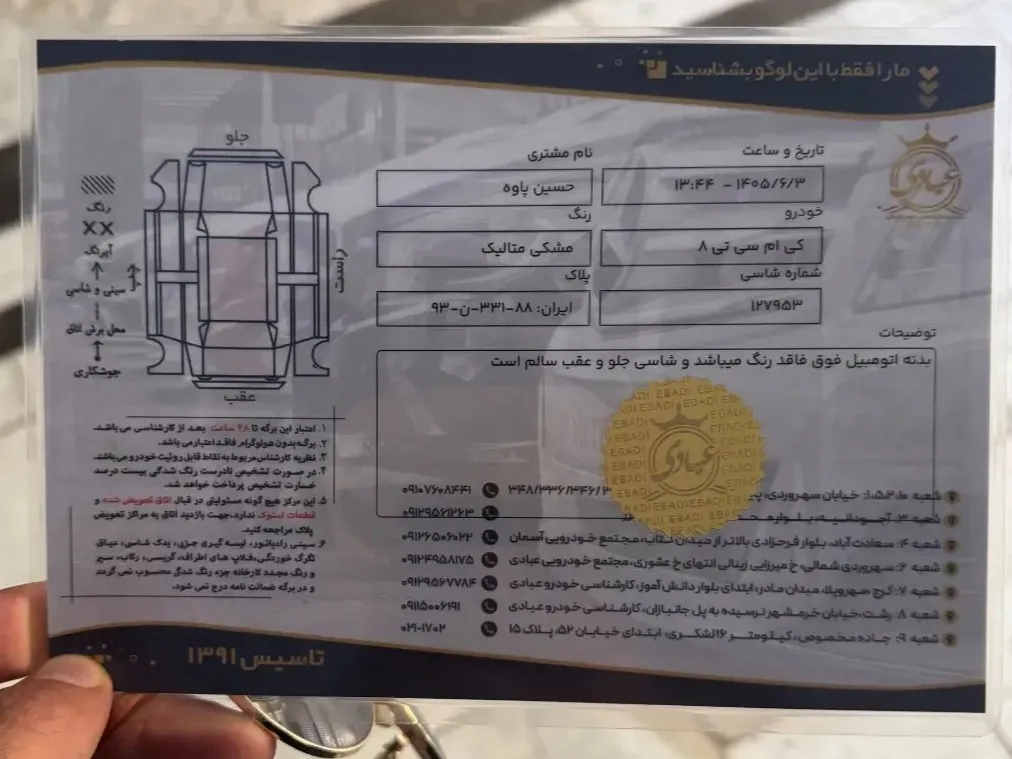 کرمان موتور کی ام سی T8 ساده